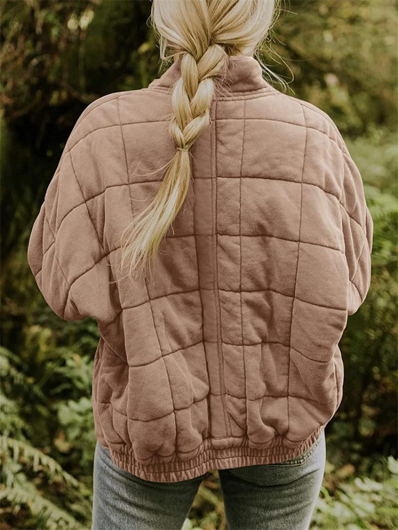 Sofia – Gesteppe Winterjacke mit Reißverschluss und Seitentaschen