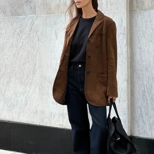 Sophia – Blazer de mujer en ante con corte