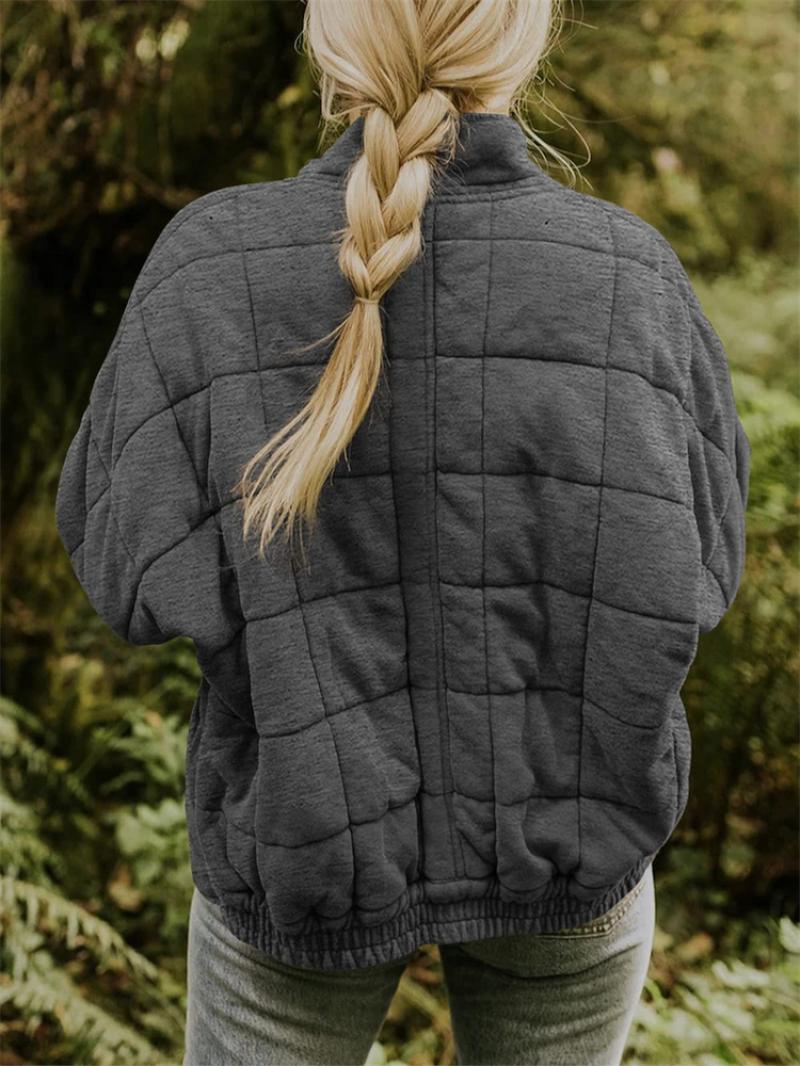 Sofia – Gesteppe Winterjacke mit Reißverschluss und Seitentaschen
