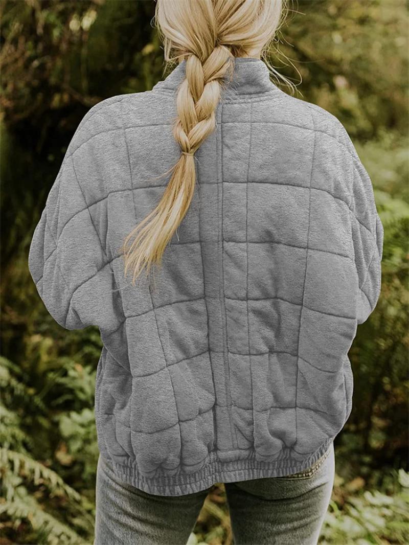 Sofia – Gesteppe Winterjacke mit Reißverschluss und Seitentaschen