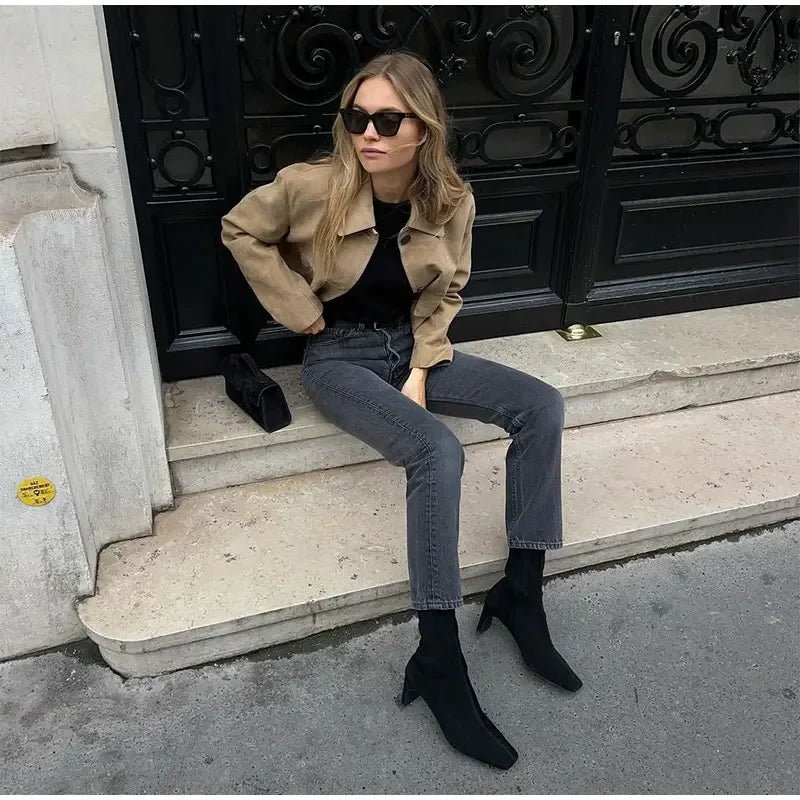 Mona - Damen Kurzjacke mit Knöpfen