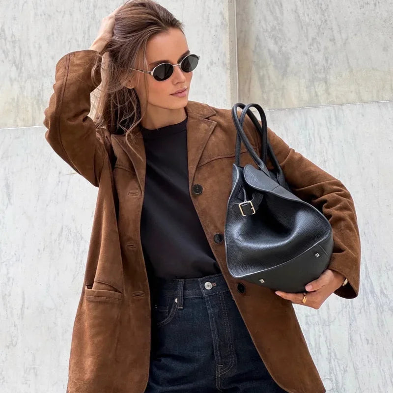 Sophia – Blazer de mujer en ante con corte