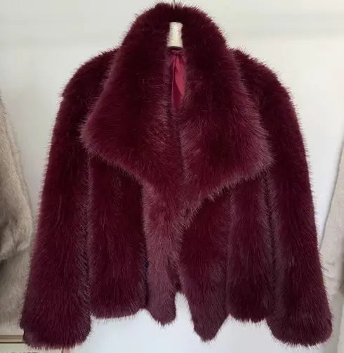 Amelia - Damen Kunstfelljacke flauschig