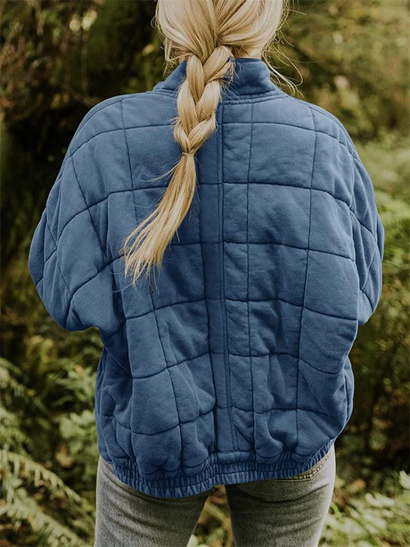 Sofia – Gesteppe Winterjacke mit Reißverschluss und Seitentaschen