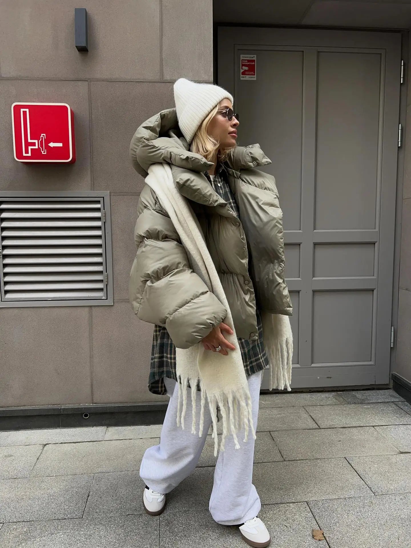 Tavia™ | elegante Pufferjacke - Grau / S
