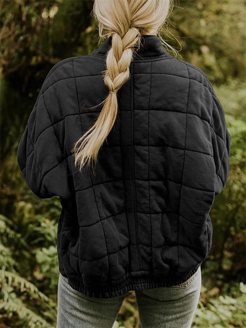 Sofia – Gesteppe Winterjacke mit Reißverschluss und Seitentaschen