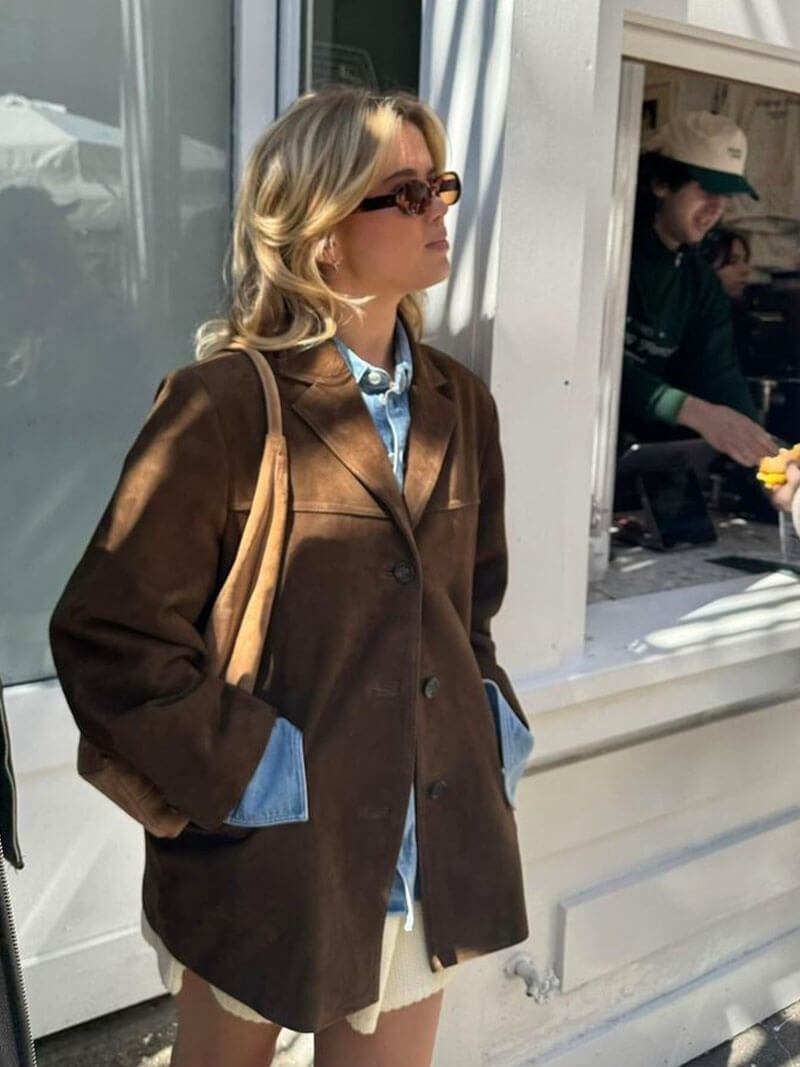 Clara – Damen Jacke aus Wildlederoptik