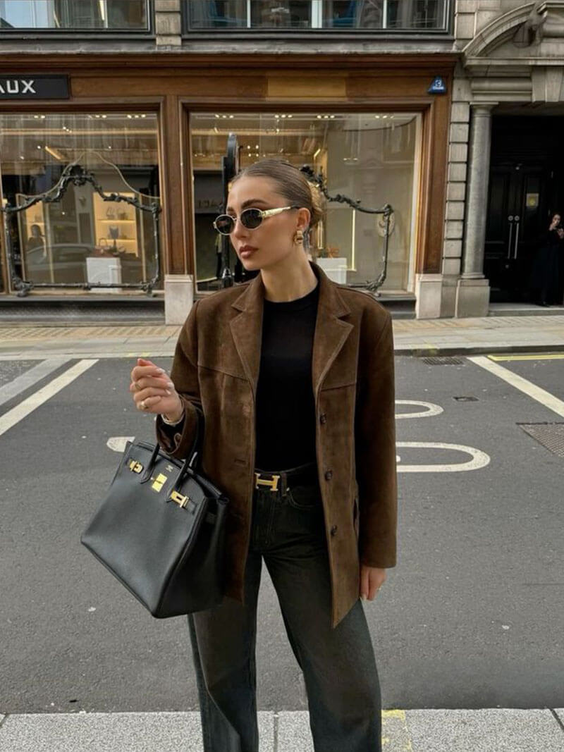 Clara – Damen Jacke aus Wildlederoptik