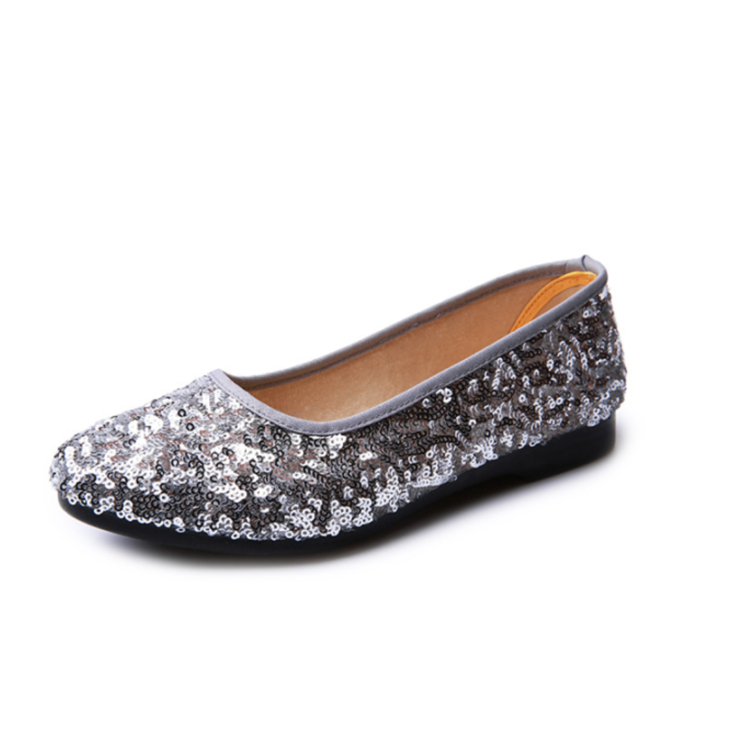 Lucia – Damen Pailletten Ballerinas flache Schuhe