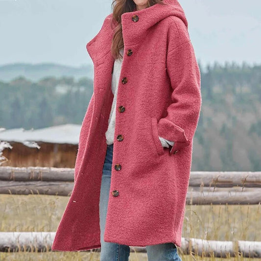 Damen Wintermantel mit Knopfleiste