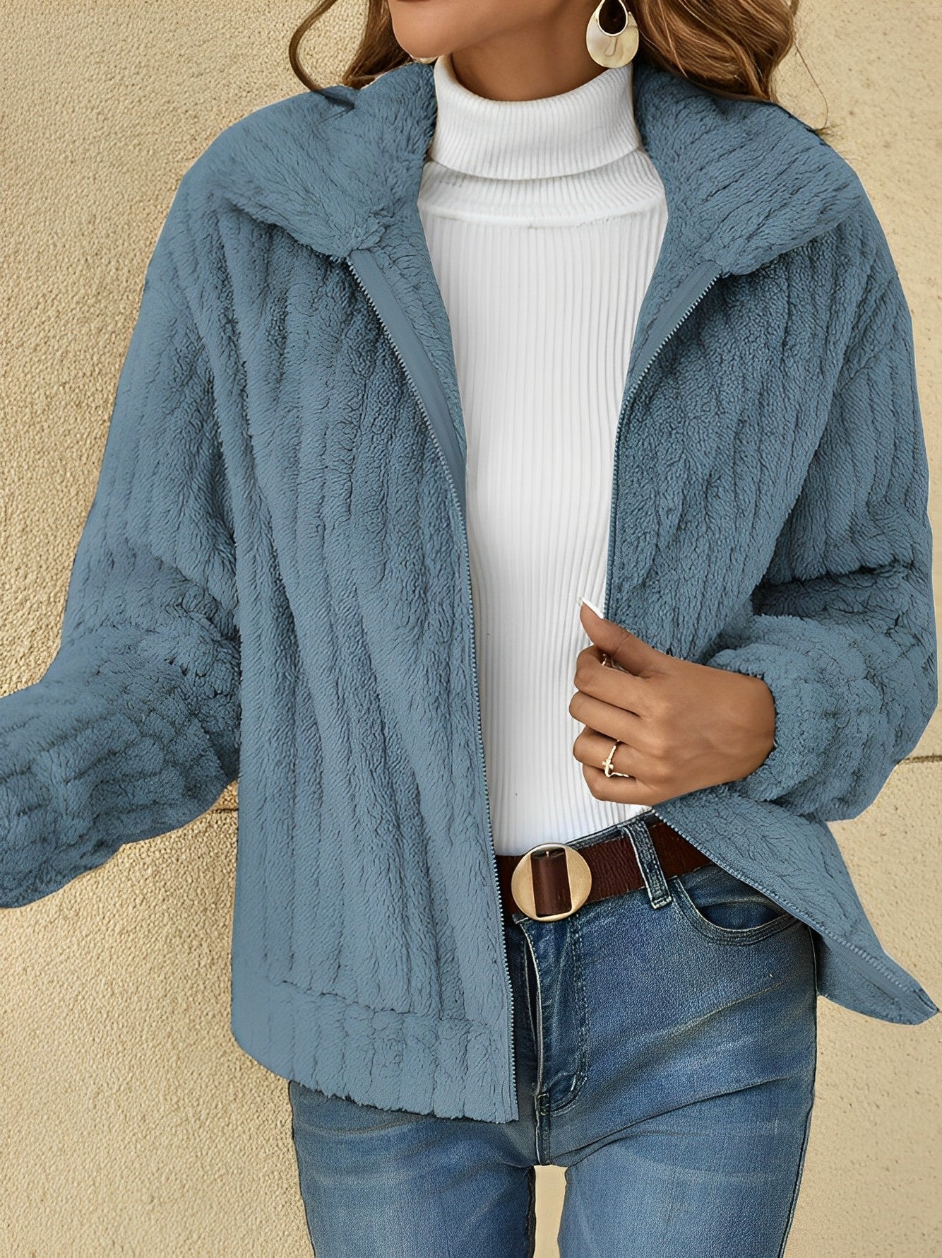 Luna – Damen Teddyfelljacke im modernen, gemütlichen Design