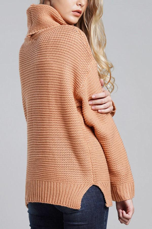 Sophie - Damen baumwolle Strickpullover mit Rollkragen