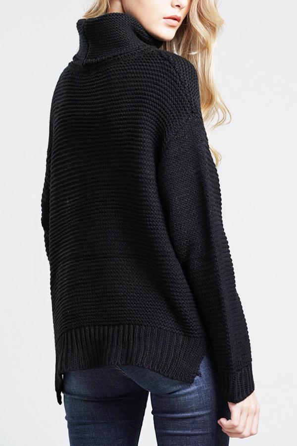 Sophie - Damen baumwolle Strickpullover mit Rollkragen