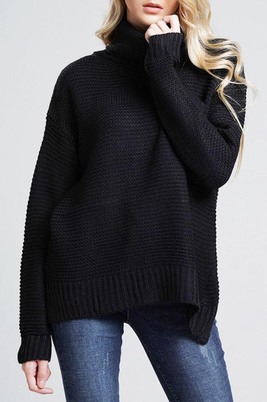Sophie - Damen baumwolle Strickpullover mit Rollkragen