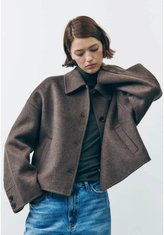 Emma – Damen Jacke kurz Wolljacke Herbstmode
